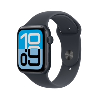 Apple Watch SE3 GPS 44毫米午夜色铝金属表壳 海军蓝色运动型表带-S/M