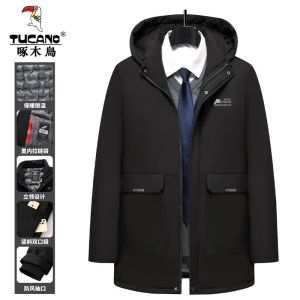 啄木鸟加棉加厚男士棉衣男款冬季商务休闲保暖棉服爸爸冬装外套