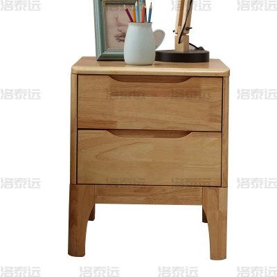 洛泰远 LTY4030705 实木床头柜简约床边柜子收纳柜储物柜 双抽款