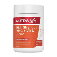 Nutralife 纽乐 维生素C加维生素D加锌复合片 60粒 1瓶装 vc+vd+锌 无酸不伤胃 新西兰