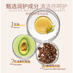 咖啡唇部磨砂膏去软化死皮角质补水保湿双唇养护合一护理嫩唇膏3759A