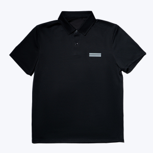 尘界黑色POLO衫男2025夏季新款商务翻领短袖T恤