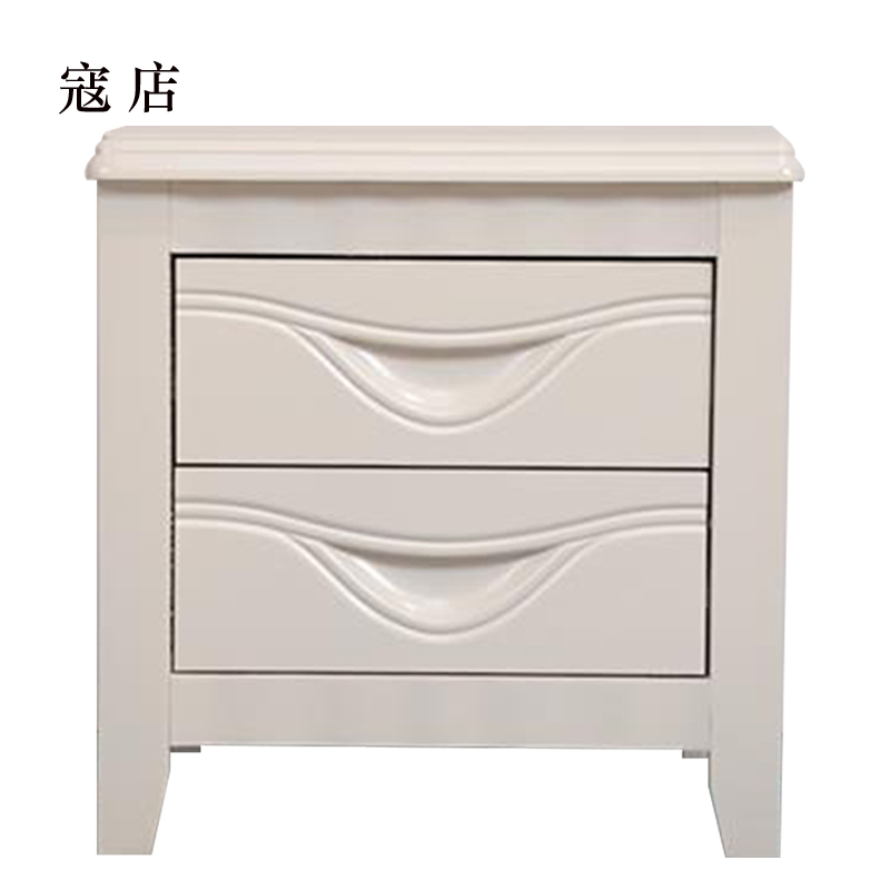 寇店床头柜简约现代卧室床边储物柜升级款白色50*41*50cm