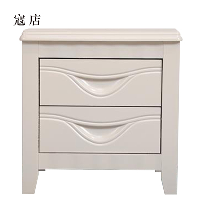 寇店床头柜简约现代卧室床边储物柜升级款白色50*41*50cm