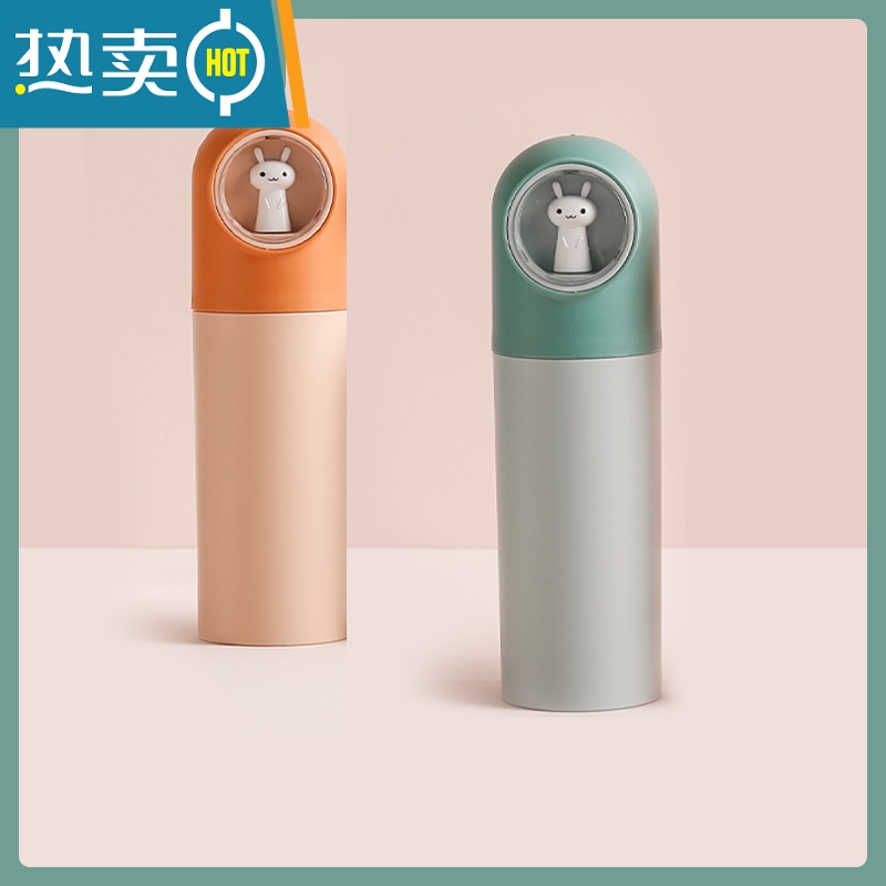 敬平漱口杯牙具杯宿舍女可爱ins风洗漱杯便携式旅行牙刷收纳盒牙具盒 桔粉+浅绿 2个装 情侣/闺蜜