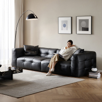 [U标·棉花糖沙发]全友家居现代极简客厅全纳帕皮沙发