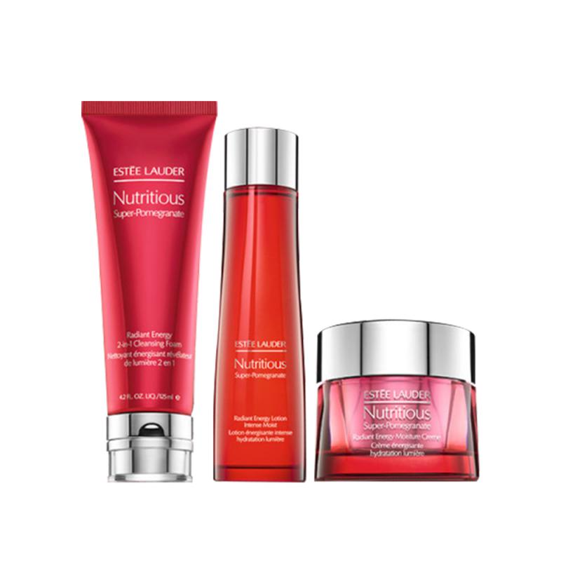 estee lauder雅诗兰黛红石榴水乳霜三件套 新旧包装 补水保湿抗氧化提