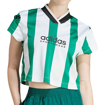 adidas/阿迪达斯短袖T恤TIRO CRO T运动休闲V领短款女装IM4997 C