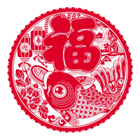 锦瑞星新年静电贴加厚10张窗花55*55cm/包