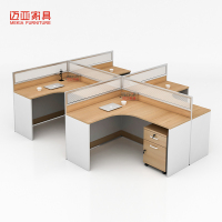 迈亚家具屏风办公桌卡座简约四人位办公桌组合双人职员桌隔断