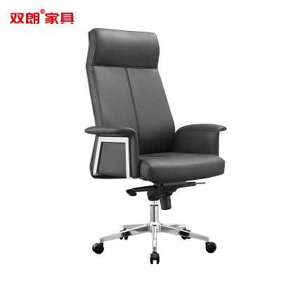 双朗 牛皮办公椅 S-JT113A 780*670*1260mm 黑色 张