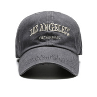 水洗美式复古牛仔加大潮流加深显脸小灰色大头围鸭舌帽子女