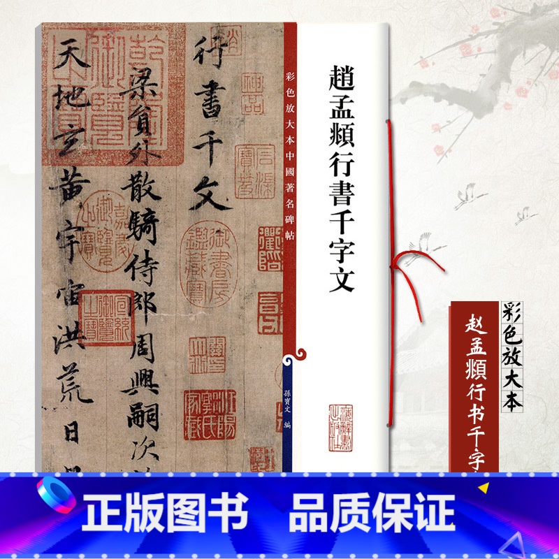 [正版]赵孟頫行书千字文彩色放大本中国碑帖孙宝文繁体旁注赵体行书毛笔书法成人学生临摹帖字帖练习技法上海辞书出版社