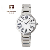 妙时空(MIUSKONE)独享创意系列 简约 超薄钢带男表 像皮带一样舒适的钢带表 男女皆可 罗马 MS107