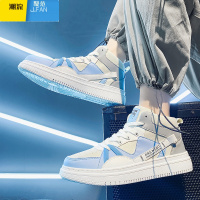 聚范高帮帆布男鞋夏季款鞋子透气男生休闲板鞋运动增高学生小白男款