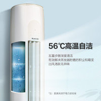 格力(GREE)空调KFR-50LW/NhGm3BAj云逸新能效变频2匹高温自洁三级能效圆柱立柜式冷暖空调(珊瑚玉色)