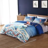 家柏饰(CORATED)家纺全棉全棉四件套贡缎数码印花被套床单床品宝藏洛神赋