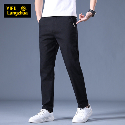 伊夫狼爪(YIFULANGZHUA)2024春季新款平角轻商务休闲裤修身舒适百搭潮牌裤子