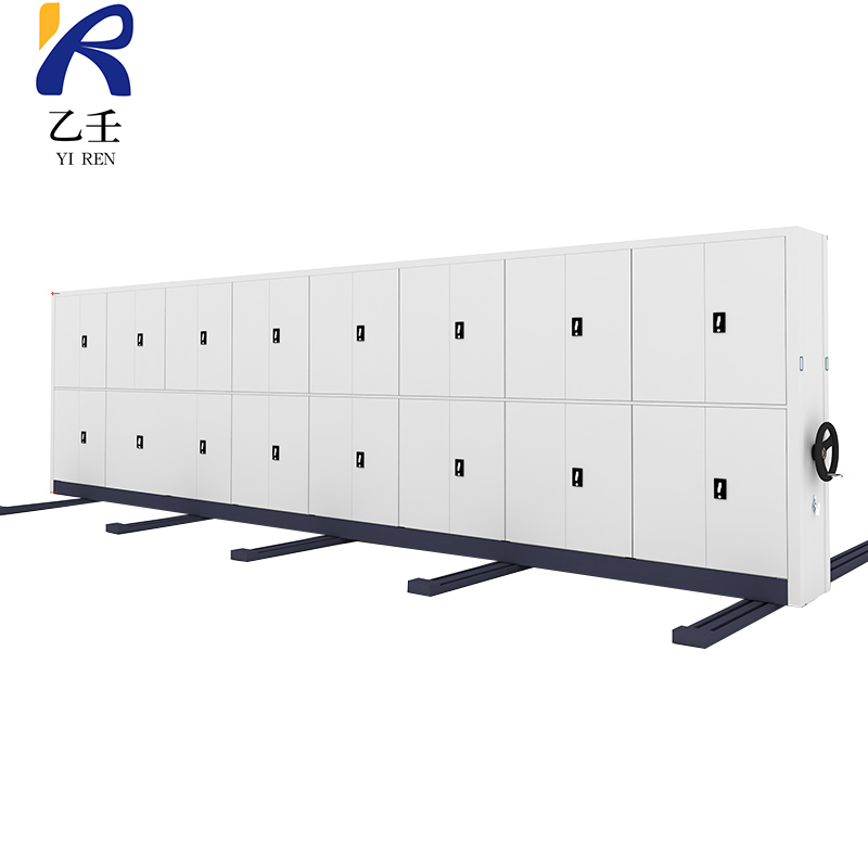 乙壬钢制档案架密集柜档案室密集架手摇式移动档案柜文件柜资料柜一列八组每立方单价