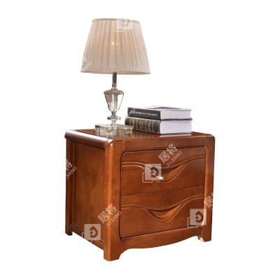 居将 JJ4030701 实木床头柜矮柜储物柜抽屉收纳柜 胡桃色