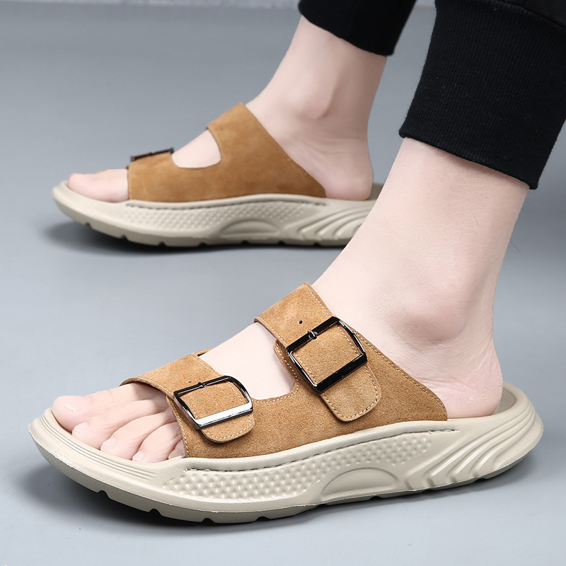 勃肯拖鞋男士2026夏季外穿厚底踩屎感沙滩鞋男潮时尚防滑耐磨凉拖