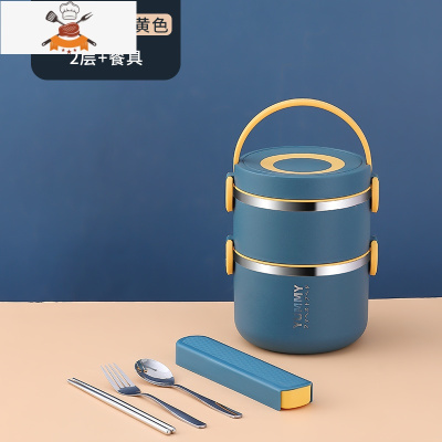 敬平304不锈钢保温饭盒上班族小学生女多层超长保温大容量日式便当盒