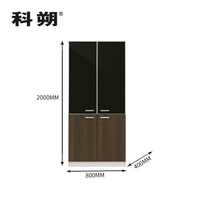 科朔 文件柜两门柜资料柜木质办公文件柜职员书柜办公柜KS-0820JC