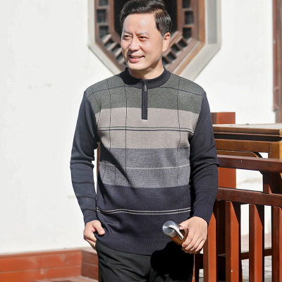 多款多色秋冬新款加厚中年男式毛衣休闲羊毛针织毛衫_511