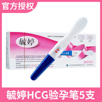 毓婷验孕笔5支早早孕试条纸验孕棒怀孕女测孕纸检测笔HCG验孕纸