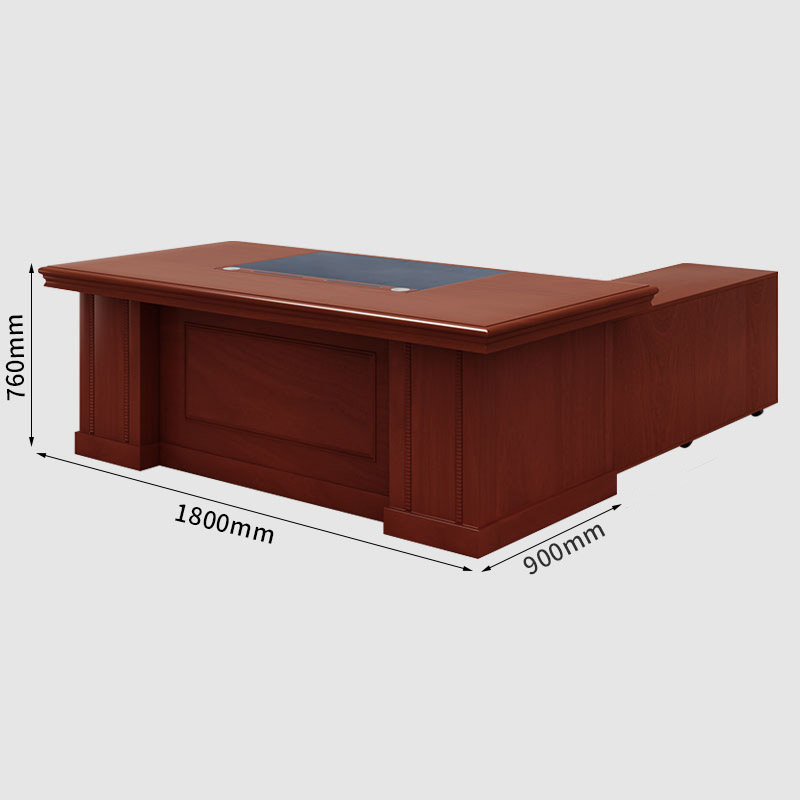 臻远ZY-DBT-15油漆家具老板桌大班台办公桌主管经理桌含副柜1.8米