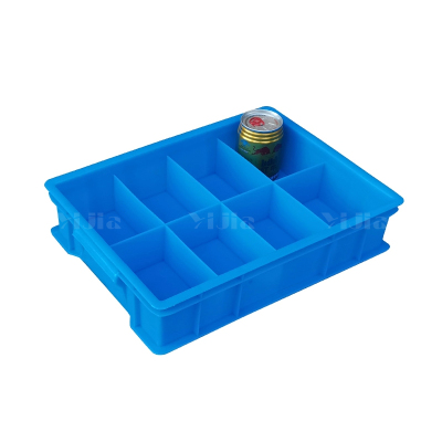 翌嘉YJ4120644 蓝色塑料收纳分格分类螺丝配件多格盒 8分格 375*273*86
