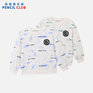 [1件3折]铅笔俱乐部童装2025秋装新款男童卫衣中大童印花T恤儿童圆领长袖上衣