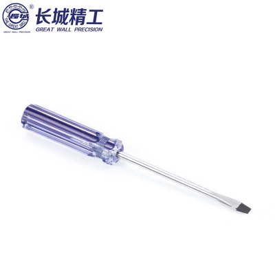 长城精工 Cr-V蓝透双色彩条柄螺丝批 一字起子改锥工具 5*150mm 274165 10把/件 1件
