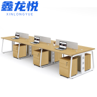 鑫龙悦办公桌六人带柜张