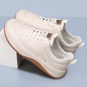 头层牛皮秋季新款男式休闲鞋室外男款百搭男鞋真皮透气芒果鞋鞋子