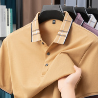 夏季新款男士纯色短袖Polo衫商务休闲轻薄透气舒适新疆棉男装