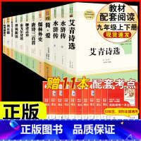 [人教版 12册]九年级上下册名著 [正版]人教版全套5册 九年级必读名著艾青诗选和水浒传原著完整简爱儒林外史人民教育出