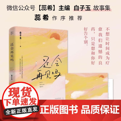 还会再见吗 白子玉 著 青春文学