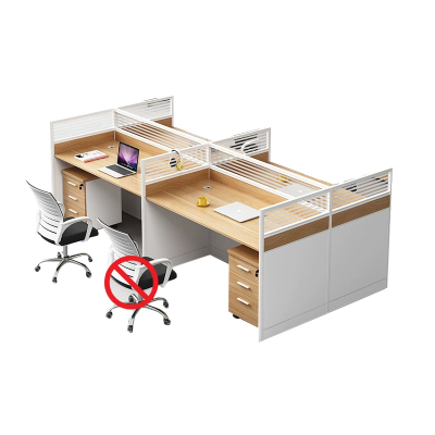 中豫鑫泽 ZYXZ5031816 屏风办公桌职员工位卡座 对坐四人位含柜