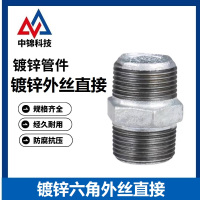 中锦科技 镀锌六角外丝接头 DN100[4寸] 个