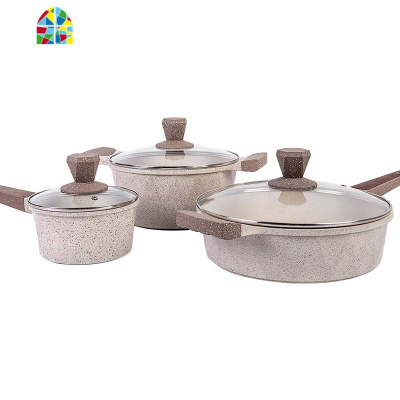 不粘锅套组套 28CM深煎炒锅+24CM汤锅+CM奶锅 FENGHOU套锅