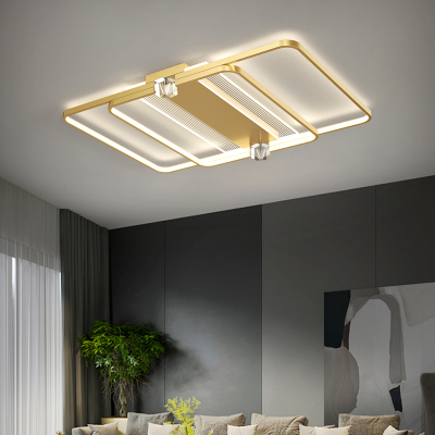 韩焰客厅灯简约现代大气led吸顶灯长方形主灯北欧极简轻奢卧室灯具