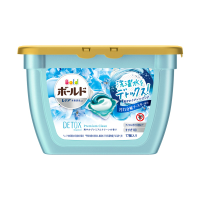 宝洁(Procter&Gamble)日本原装柔顺3D洗衣凝珠球浅蓝色百合花香型17颗非洗衣粉