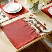 加厚隔热餐垫棉麻布艺杯垫北欧风西餐垫家用西式餐具垫子防烫桌垫