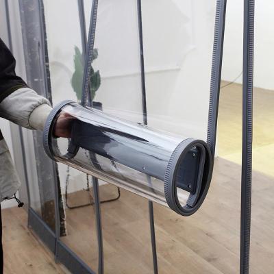 空调帘磁铁对吸超市闪电客隔热塑料隔断帘磁吸夏季防蚊透明软帘2.5mm磁吸灰色边宽40cm*高220cm/一片