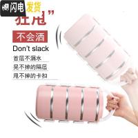 三维工匠304不锈钢饭盒多层保温手提圆形儿童学生分层三层便当盒餐盒 多彩+餐具四层保温杯