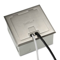 BONJEAN地插座不锈钢防水 10开启隐藏式侧插五孔二三插电源地面插座