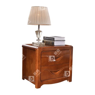 居将 JJ4030701 实木床头柜矮柜储物柜抽屉收纳柜 胡桃色