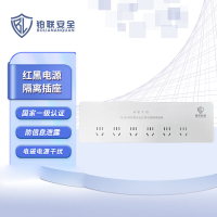 铂联安全(BOLIANANQUAN) 红黑电源滤波插座防电磁波信息泄漏插排国家保密认证 六插位 无独立开关 1.5米