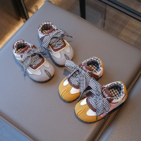 韩版儿童复古德训鞋秋季新男女童休闲运动鞋磨砂阿甘鞋